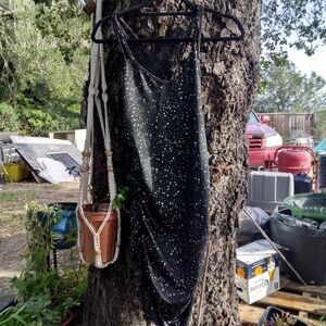 Fun Rusched Lace Butterfly Party Dress